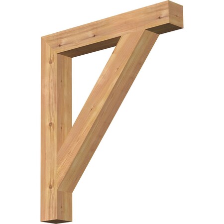 Ekena Millwork Traditional Block Smooth Bracket, Western Red Cedar, 3 1/2"W x 26"D x 30"H BKT04X26X30TRA05SWR